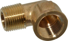 Cerro - 3/8 Male Thread x 3/8 Female Thread, Brass Industrial Pipe 90° Street Elbow - MNPTF x FNPTF, 1,200 psi - Benchmark Tooling