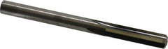 Hertel - 1/4" Solid Carbide 4 Flute Chucking Reamer - Straight Flute, 0.244" Straight Shank, 1" Flute Length, 3" OAL - Benchmark Tooling