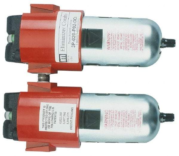 RTI Eliminizer - 1/2" 90 SCFM Air Dryer/Filter Unit - Polycarbonate, 11" Wide x 15-1/2" High - Benchmark Tooling