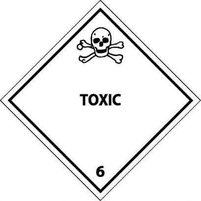 NMC - Toxic DOT Shipping Label - 4" High x 4" Wide - Benchmark Tooling