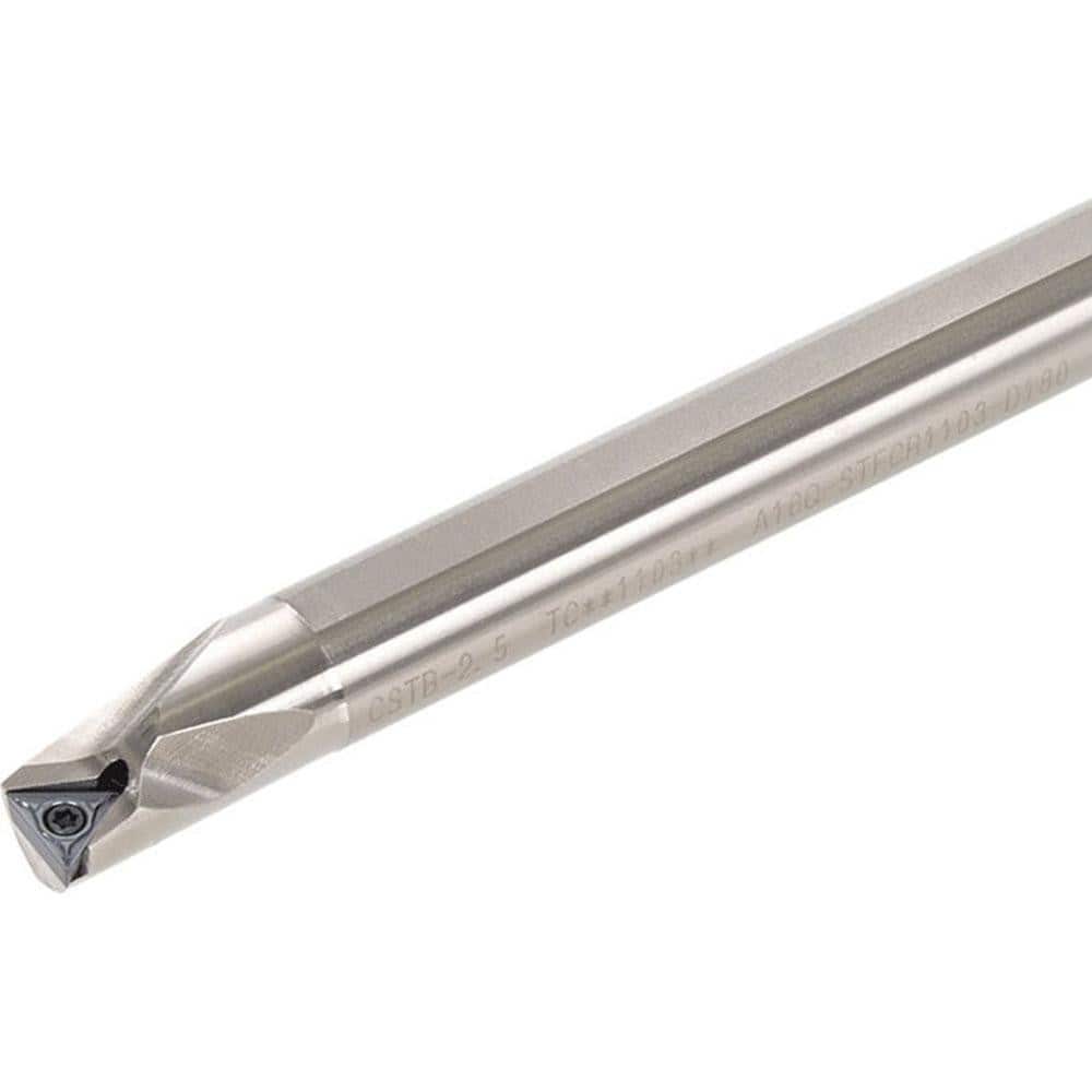Indexable Boring Bar: A16Q-STFCR1103-D180, 18.00 mm Min Bore, 16.00 mm Shank Dia, 91.00° N/A Steel 180.0000″ OAL, Screw,