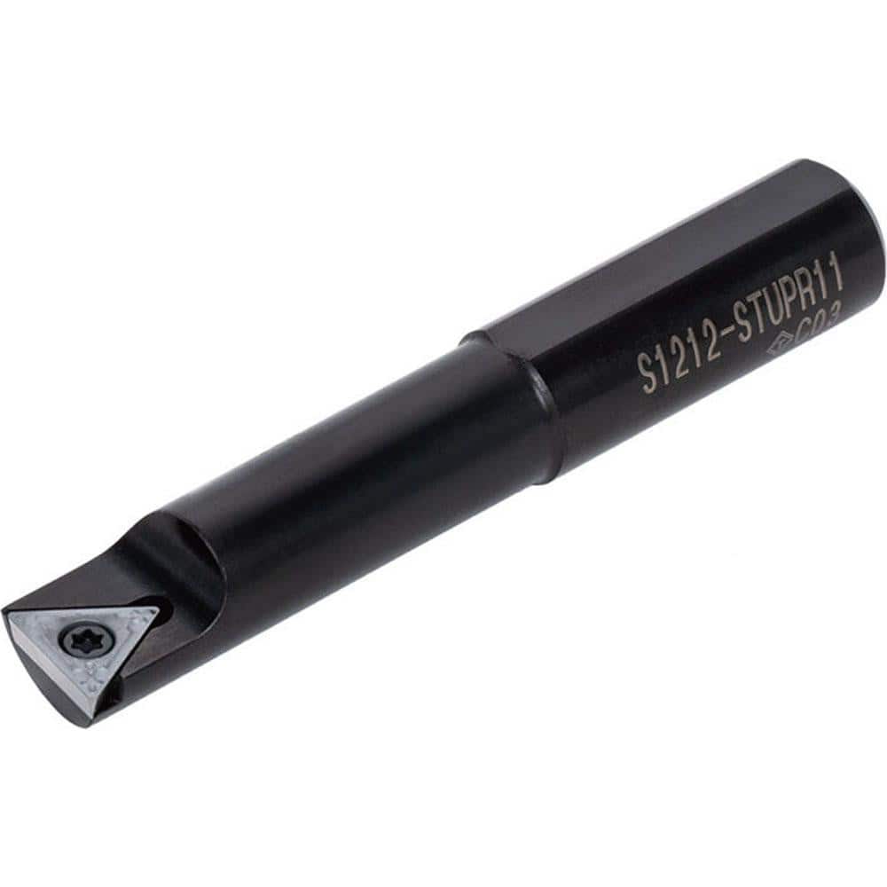 Indexable Boring Bar: S1212-STUPR11, 12.00 mm Min Bore, 12.00 mm Shank Dia, 95.00° N/A Steel 74.0000″ OAL, Screw,
