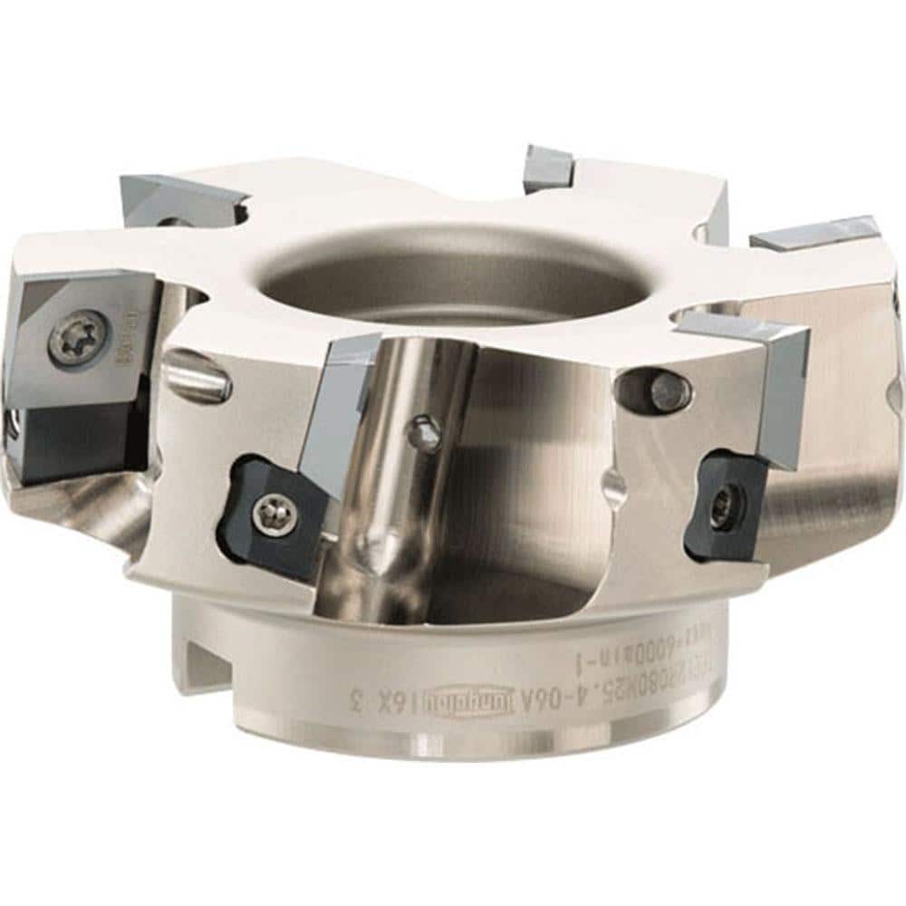Indexable Square-Shoulder Face Mill: TFE12R080M27.0E06A, 27.0000″ Arbor Hole Dia, Uses 6, SEGW Inserts, Through Coolant, Series TFE