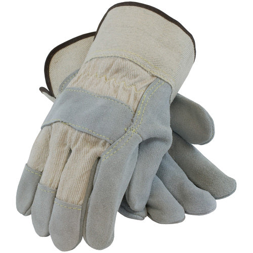 80-8800/S Split Leather Palm - Platinum Series - Heavy Side - Heavy White Canvas - Kevlar Stitch - SC - Exact Industrial Supply