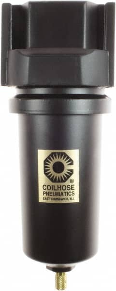 Coilhose Pneumatics - 3/4" Port Coalescing Filter - Aluminum Bowl, 0.3 Micron Rating, 7-1/2" High - Benchmark Tooling