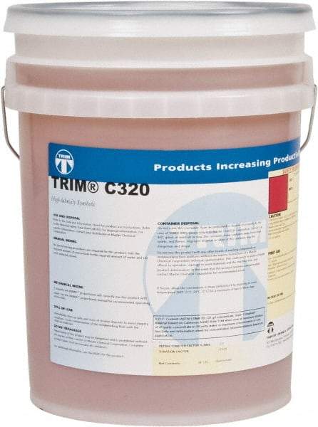 Master Fluid Solutions - Trim C320, 5 Gal Pail Cutting & Grinding Fluid - Synthetic, For Drilling, Form-Grinding, Reaming, Tapping - Benchmark Tooling