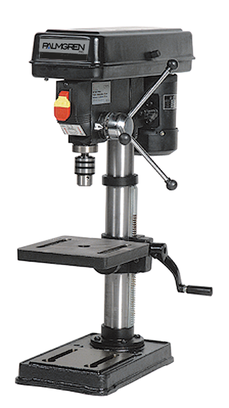 10" Bench Model Drill Press; 5 Speeds; 1/3HP 115V Motor; Step Pulley Drill Press; 51lbs - Benchmark Tooling