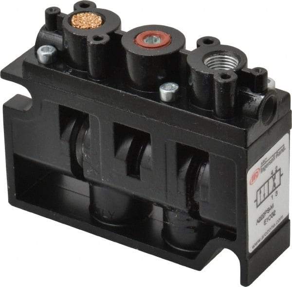 ARO/Ingersoll-Rand - 1/4", 2-Position Alpha Stacking Solenoid Valve - 1.9 CV Rate, 2-7/16" High x 3-1/4" Long - Benchmark Tooling