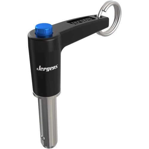 1/2″ Pin Diameter, 1-1/4″ Grip Length, L-Handle Kwik-Lok Pin, Stainless Steel, Black Finish