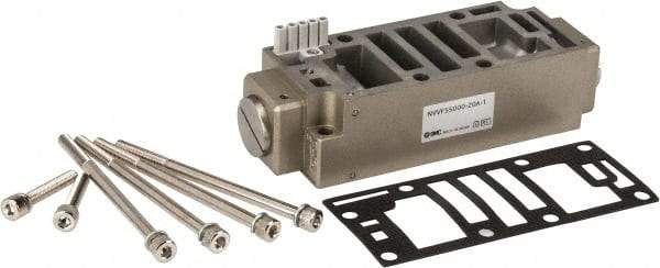 SMC PNEUMATICS - 5.7 CV Flow Rate Pilot Operated Solenoid Valve - 3/4" Inlet, Interface Speed Control Manifold Option - Benchmark Tooling