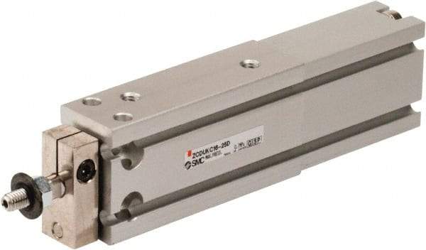 SMC PNEUMATICS - 16mm Bore x 25mm Stroke Vacuum Cylinder - 85 psi, 135.5mm OAL - Benchmark Tooling