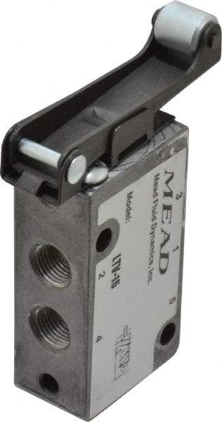 Mead - 4 Way Control Light Touch Valve - 1/8" NPT Inlet, Roller Leaf - Benchmark Tooling