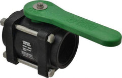Green Leaf - 2" Pipe, Standard Port, Polypropylene Standard Ball Valve - 3 Piece, Inline - One Way Flow, FNPT x FNPT Ends, Lever Handle, 150 WOG - Benchmark Tooling