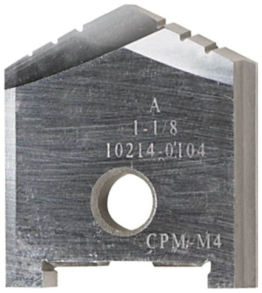 Allied Machine and Engineering - 3-9/32" Diam x 5/16" Thick, Seat Code E, 130° Included Angle Spade Drill Insert - Uncoated Powdered Metal, Powdered Metal, Series E - Benchmark Tooling