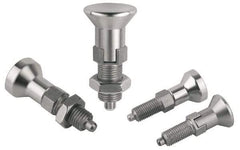 Gibraltar - M16x1.5, 23mm Thread Length, 8mm Plunger Diam, Lockout Knob Handle Indexing Plunger - Plunger Style B, 26mm Body Length, 77mm OAL, Stainless Steel - Benchmark Tooling