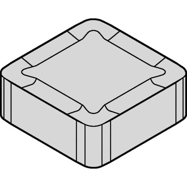 Kennametal - SNPF433 SNGP Grade KCK15 Carbide Turning Insert - TiCN/Al2O3 Finish, 90° Square, 1/2" Inscr Circle, 3/16" Thick, 3/64" Corner Radius - Benchmark Tooling
