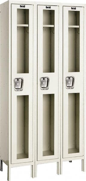 Hallowell - 3 Door, 1 Tier, Safety-View Wardrobe Lockers - Benchmark Tooling