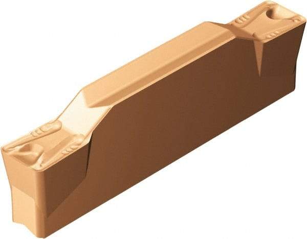 Sandvik Coromant - 400N123H2 TF Grade 1145, 4mm Cutting Width Carbide Grooving Insert - 2.2mm Max Depth of Cut, Neutral, 0.4mm Corner Radius, TiAlN/AlCr2O3 Finish - Benchmark Tooling