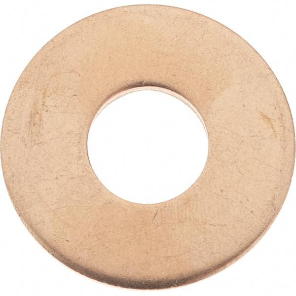 Value Collection - 1/2" Screw, Copper Standard Flat Washer - 0.563" ID x 1-3/8" OD, 0.091" Thick, Plain Finish - Benchmark Tooling