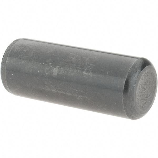 Value Collection - 1/2" Diam x 1-1/4" Pin Length Grade 8 Alloy Steel Standard Dowel Pin - Bright Finish, C 47-58 & C 60 (Surface) Hardness, 29,450 Lb (Single Shear), 58,900 Lb (Double Shear) Breaking Strength, 1 Beveled & 1 Rounded End - Benchmark Tooling