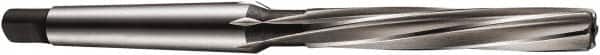 DORMER - 47mm High Speed Steel 12 Flute Chucking Reamer - Spiral Flute, 4MT Morse Taper Shank, 163mm Flute Length, 323mm OAL - Benchmark Tooling