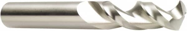 DORMER - 13/64" 130° Spiral Flute Cobalt Screw Machine Drill Bit - Bright Finish, Right Hand Cut, 30mm Flute Length, 57mm OAL, Special Type Point, Straight Shank - Benchmark Tooling