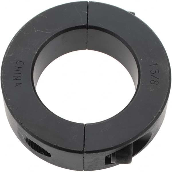 Value Collection - 1-5/8" Bore, Steel, Two Piece Shaft Collar - 2-5/8" Outside Diam, 11/16" Wide - Benchmark Tooling