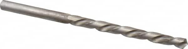 Chicago-Latrobe - #8 118° High Speed Steel Jobber Drill - Bright Finish, Left Hand Cut, Spiral Flute, Straight Shank, 3-5/8" OAL, Standard Point - Benchmark Tooling