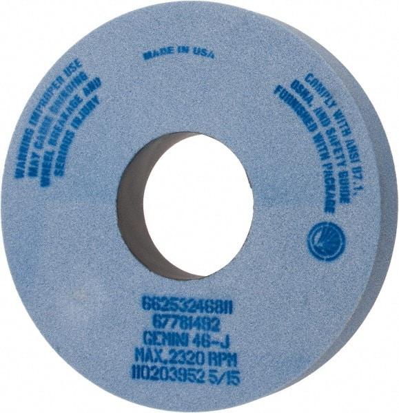 Norton - 14" Diam x 5" Hole x 2" Thick, J Hardness, 46 Grit Surface Grinding Wheel - Aluminum Oxide, Type 1, Coarse Grade, 2,320 Max RPM, No Recess - Benchmark Tooling