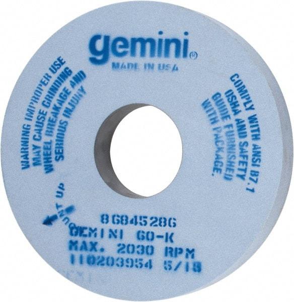 Norton - 16" Diam x 5" Hole x 2" Thick, K Hardness, 60 Grit Surface Grinding Wheel - Aluminum Oxide, Type 1, Medium Grade, 2,030 Max RPM, No Recess - Benchmark Tooling