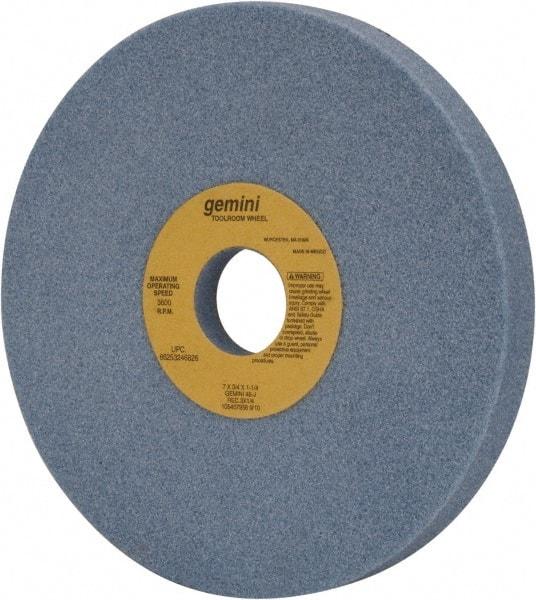 Norton - 7" Diam x 1-1/4" Hole x 3/4" Thick, J Hardness, 46 Grit Surface Grinding Wheel - Aluminum Oxide, Type 5, Coarse Grade, 3,600 Max RPM, One-Side Recess - Benchmark Tooling
