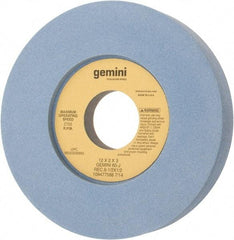 Norton - 12" Diam x 3" Hole x 2" Thick, J Hardness, 60 Grit Surface Grinding Wheel - Aluminum Oxide, Type 7, Medium Grade, 2,705 Max RPM, Two-Side Recess - Benchmark Tooling