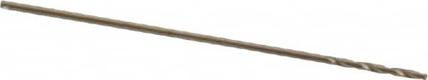 Chicago-Latrobe - 1/64" 135° Cobalt Jobber Drill - Oxide/Gold Finish, Right Hand Cut, Spiral Flute, Straight Shank, 3/4" OAL, Standard Point - Benchmark Tooling