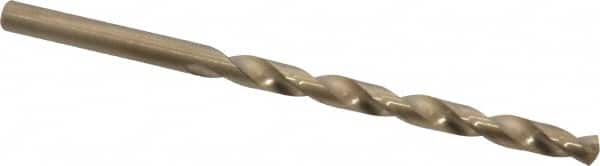 Chicago-Latrobe - #10 135° Cobalt Jobber Drill - Oxide/Gold Finish, Right Hand Cut, Spiral Flute, Straight Shank, 3-5/8" OAL, Split Point - Benchmark Tooling
