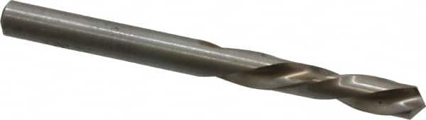 Chicago-Latrobe - #3 118° Spiral Flute High Speed Steel Screw Machine Drill Bit - Bright Finish, Left Hand Cut, 1-1/4" Flute Length, 2-3/8" OAL, Standard Point, Straight Shank - Benchmark Tooling