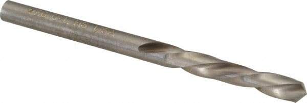 Chicago-Latrobe - #26 118° Spiral Flute High Speed Steel Screw Machine Drill Bit - Bright Finish, Left Hand Cut, 1" Flute Length, 2-1/16" OAL, Standard Point, Straight Shank - Benchmark Tooling