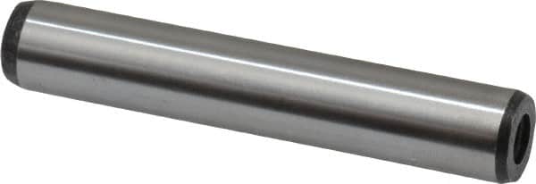 Value Collection - 12mm Diam x 70mm Pin Length Alloy Steel Pull Out Dowel Pin - C 57-63 Hardness, 1 Rounded & 1 Threaded End - Benchmark Tooling