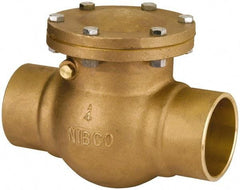 NIBCO - 1-1/4" Bronze Check Valve - Bolted Bonnet, Soldered x Soldered, 300 WOG - Benchmark Tooling