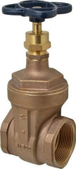 NIBCO - 2-1/2" Pipe, Class 125, Threaded Bronze Solid Wedge Stem Gate Valve - 200 WOG, 125 WSP, Screw-In Bonnet - Benchmark Tooling