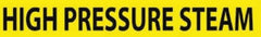 NMC - Pipe Marker with High Pressure Steam Legend and No Graphic - 3/4 to 1-1/4" Pipe Outside Diam, Black on Yellow - Benchmark Tooling