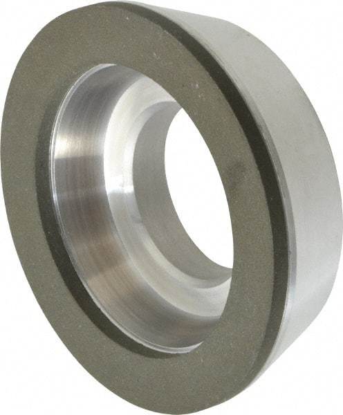 Made in USA - 3" Diam, 1-1/4" Hole Size, 7/8" Overall Thickness, 150 Grit, Type 11 Tool & Cutter Grinding Wheel - Very Fine Grade, Diamond - Benchmark Tooling