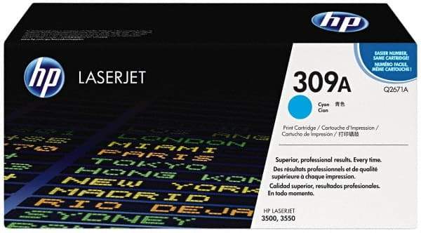 Hewlett-Packard - Cyan Toner Cartridge - Use with HP Color Laser Jet 3500, 3550 - Benchmark Tooling