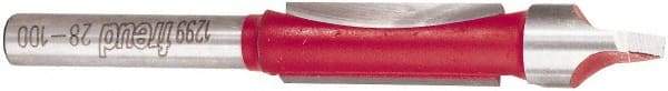 Freud - 3/8" Cut Diam, 1" Length of Cut, 2 Flute Panel Pilot Edge Profile Router Bit - Carbide-Tipped, 1/4" Shank Diam, 3" OAL, Piloted, Proprietary Coating - Benchmark Tooling