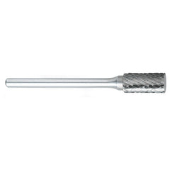 SF-51 -1/4 × 1/2 LOC × 1/8 Shank × 1-1/2 OAL Round Nose Tree Carbide Medium Tough Cut Burr - Benchmark Tooling