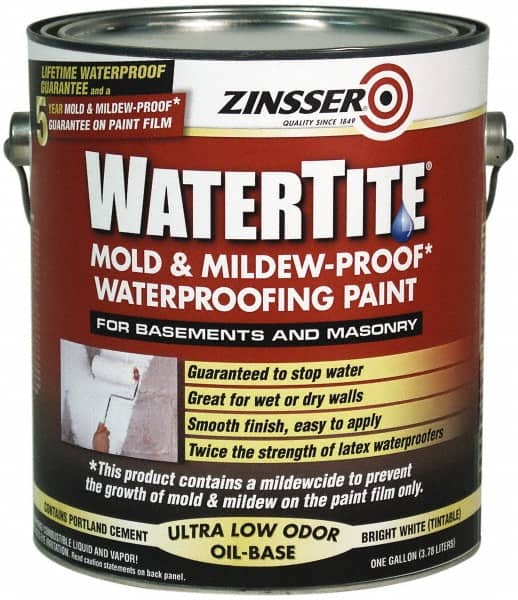 Zinsser - 1 Gal Bright White Semi Gloss Finish Latex Paint - 75 Sq Ft per Gal, Interior/Exterior, <400 gL VOC Compliance - Benchmark Tooling