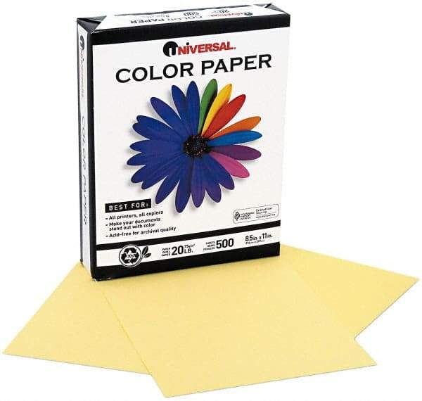 UNIVERSAL - 8-1/2" x 11" Canary Copy Paper - Use with Laser Printers, Copiers, Offset Presses, Spirit Duplicators - Benchmark Tooling