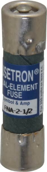 Cooper Bussmann - 250 VAC, 2.5 Amp, Time Delay Pin Indicator Fuse - Fuse Holder Mount, 1-1/2" OAL, 10 at 125 V kA Rating, 13/32" Diam - Benchmark Tooling