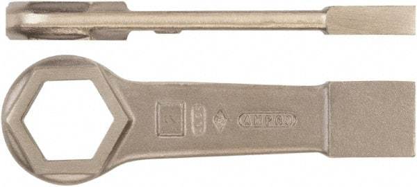 Ampco - 1-1/2" 6 Point Striking Box Wrench - Single End, 8-3/4" OAL, Aluminum Bronze - Benchmark Tooling