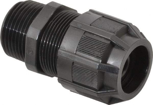 Thomas & Betts - 1/8 to 3/8" Cable Capacity, Liquidtight, Straight Strain Relief Cord Grip - 3/4 NPT Thread, 2-3/16" Long, Nylon - Benchmark Tooling