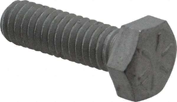 Armor Coat - 5/16-18 UNC, 1" Length Under Head Hex Head Cap Screw - Fully Threaded, Grade 8 Steel, 1/2" Hex - Benchmark Tooling